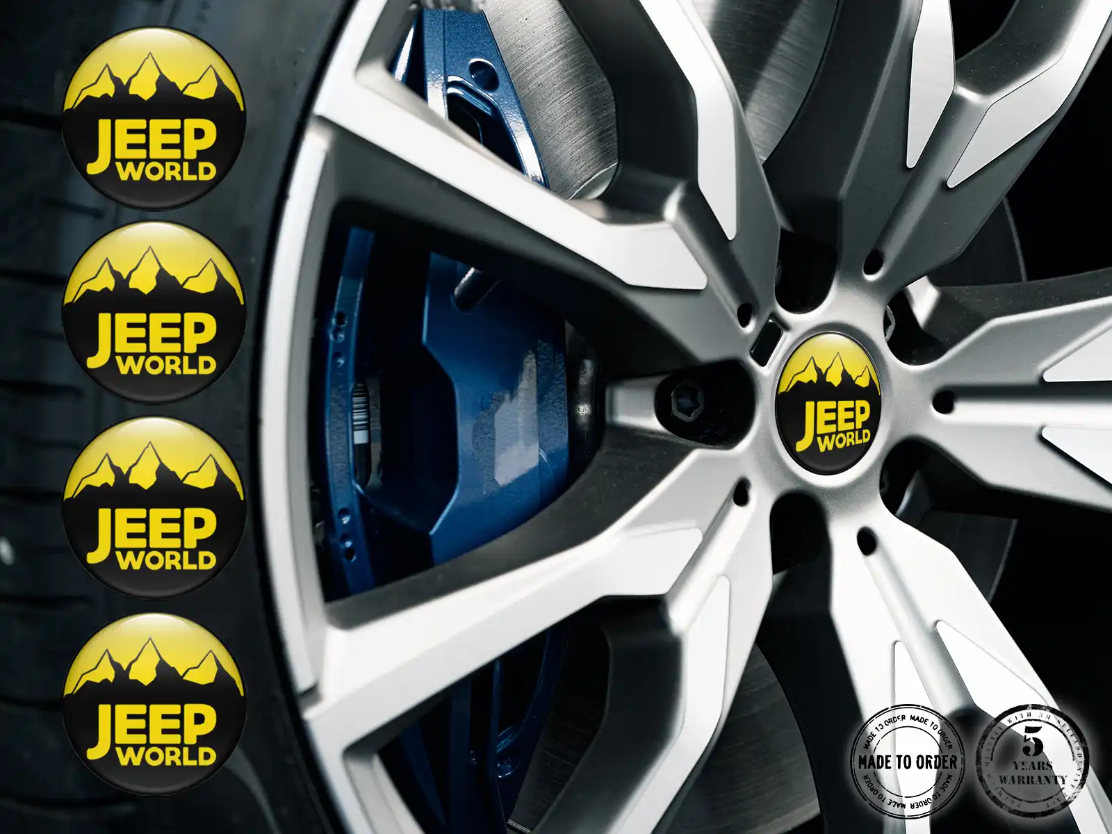 Jeep Adesivi Cupola Custom Etichette Ruota Pregiate